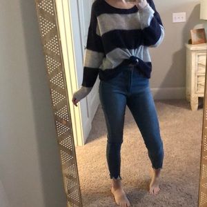 Navy grey sweater